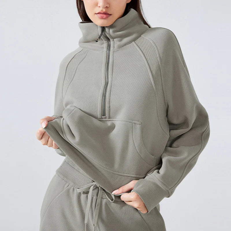 Mouvella Active — Sweat-shirt zippé en polaire pour femme