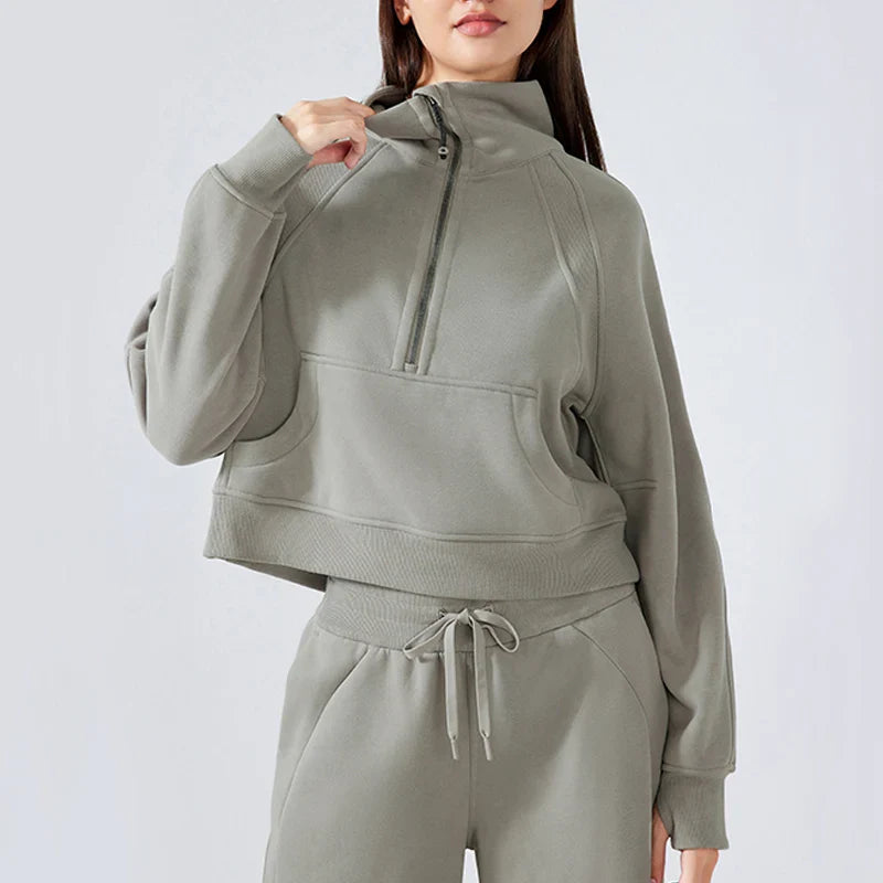 Mouvella Active — Sweat-shirt zippé en polaire pour femme