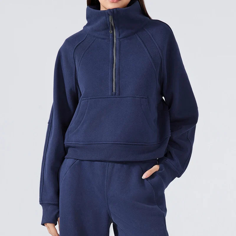 Mouvella Active — Sweat-shirt zippé en polaire pour femme